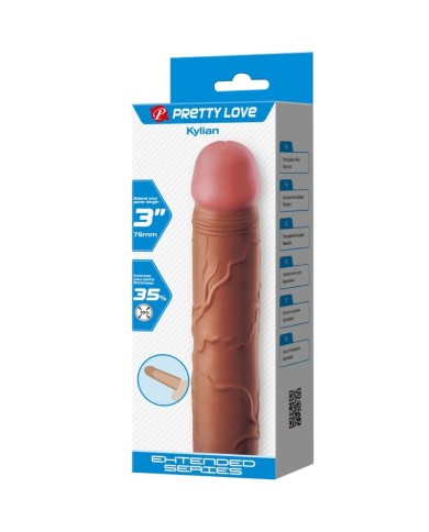 PRETTY LOVE KYLIAN FUNDA PARA PENE CON EXTENSION DE 76 CM MULATO
