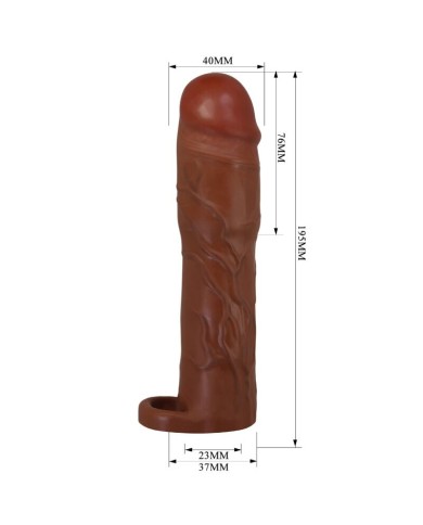 PRETTY LOVE GERD FUNDA PARA PENE CON EXTENSION DE 76 CM MULATO