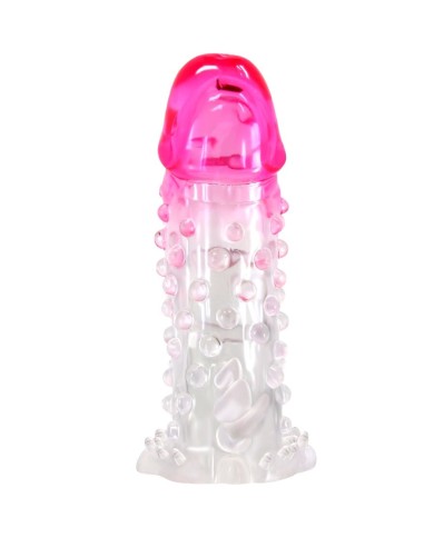 PRETTY LOVE WILFORD FUNDA REALISTICA ALARGADORA CON RELIEVE PARA PENE ROSA