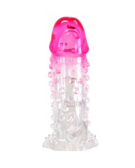 PRETTY LOVE WILFORD FUNDA REALISTICA ALARGADORA CON RELIEVE PARA PENE ROSA