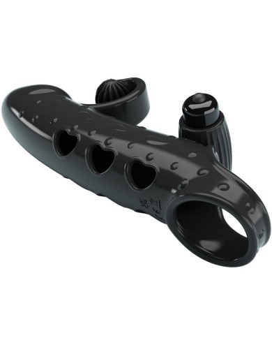 ROMANCE FUNDA PARA PENE CON VIBRACION NEGRO