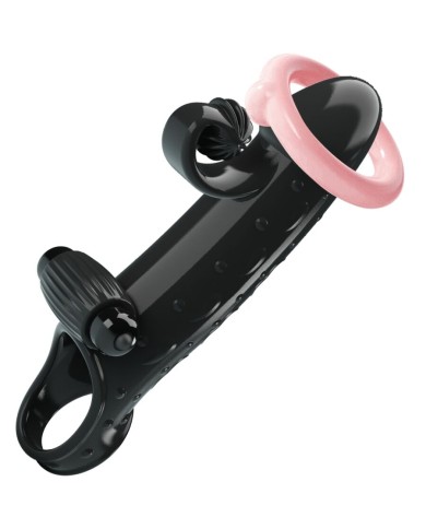 ROMANCE FUNDA PARA PENE CON VIBRACION NEGRO