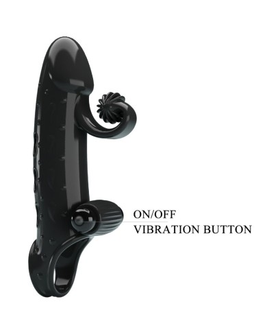 ROMANCE FUNDA PARA PENE CON VIBRACION NEGRO