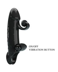 ROMANCE FUNDA PARA PENE CON VIBRACION NEGRO