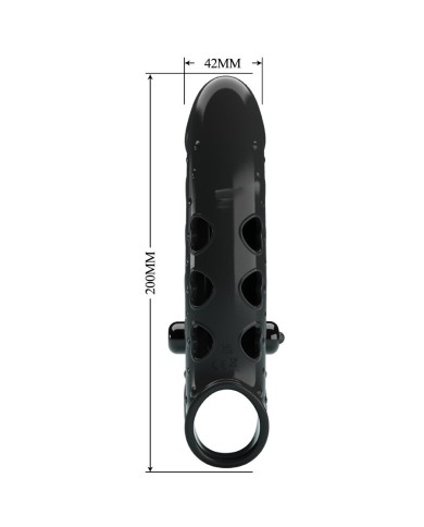 ROMANCE FUNDA PARA PENE CON VIBRACION NEGRO