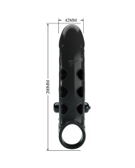ROMANCE FUNDA PARA PENE CON VIBRACION NEGRO