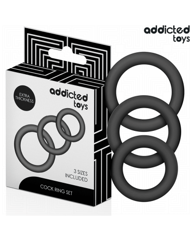ADDICTED TOYS SET DE ANILLOS SILICONA MODELO 1