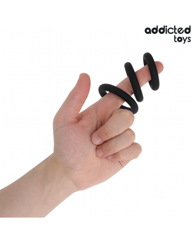 ADDICTED TOYS SET DE ANILLOS SILICONA MODELO 1