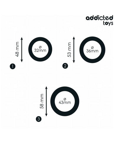 ADDICTED TOYS SET DE ANILLOS SILICONA MODELO 1