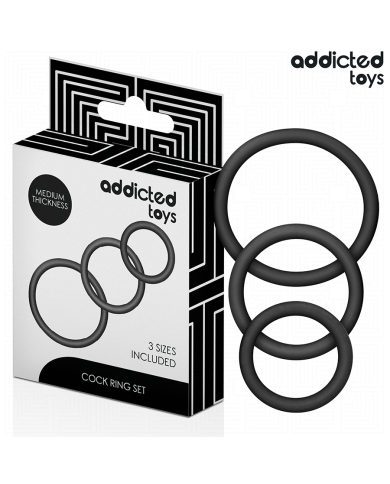 ADDICTED TOYS SET DE ANILLOS SILICONA MODELO 2