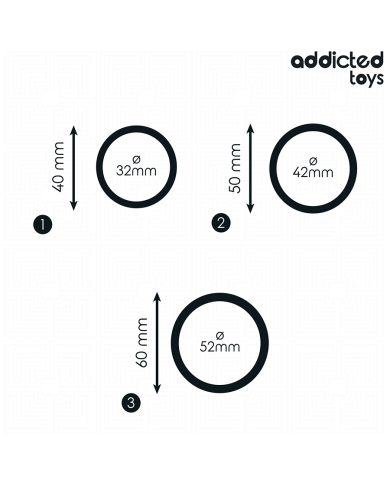 ADDICTED TOYS SET DE ANILLOS SILICONA MODELO 2