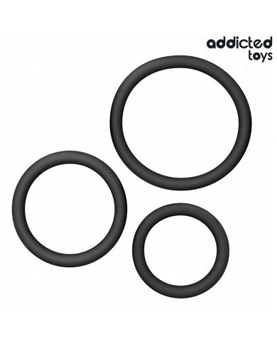 ADDICTED TOYS SET DE ANILLOS SILICONA MODELO 2