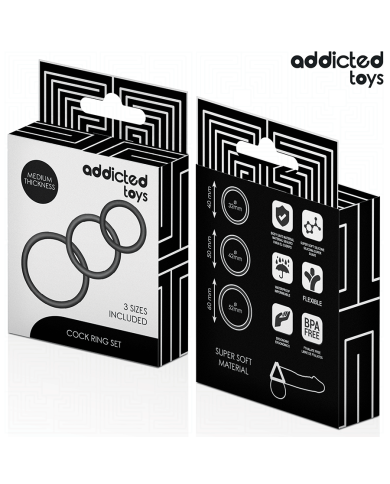 ADDICTED TOYS SET DE ANILLOS SILICONA MODELO 2