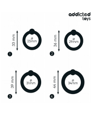 ADDICTED TOYS SET ANILLOS SILICONA DE PRESION