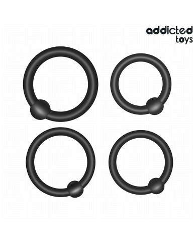 ADDICTED TOYS SET ANILLOS SILICONA DE PRESION