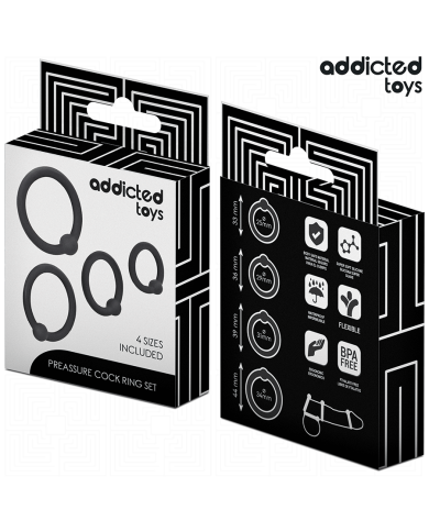 ADDICTED TOYS SET ANILLOS SILICONA DE PRESION