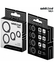 ADDICTED TOYS SET ANILLOS SILICONA DE PRESION
