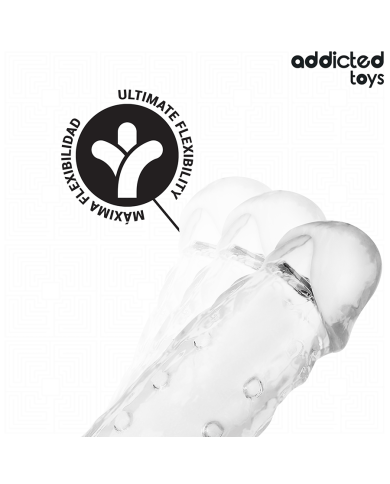 ADDICTED TOYS FUNDAS PARA EL PENE TRANSPARENTE TALLA M 27 CM