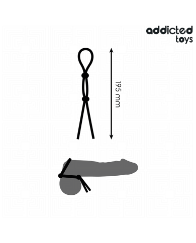 ADDICTED TOYS CUERDA SILICONA PARA EL PENE DE LAZO DOBLE