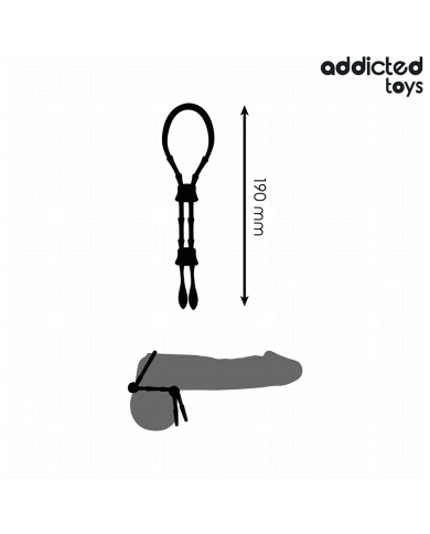 ADDICTED TOYS CUERDA SILICONA AJUSTABLE PARA EL PENE