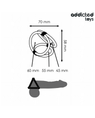 ADDICTED TOYS ANILLO TRIPLE PARA EL PENE