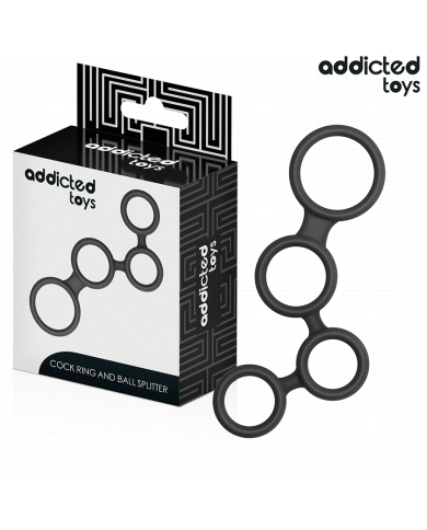 ADDICTED TOYS ANILLO PARA EL PENE CON DIVISORES PARA TESTICULOS
