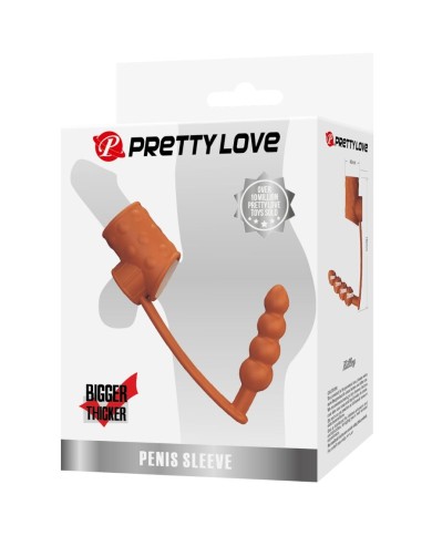 PRETTY LOVE FUNDA PARA PENE CON PLUG ANAL NATURAL