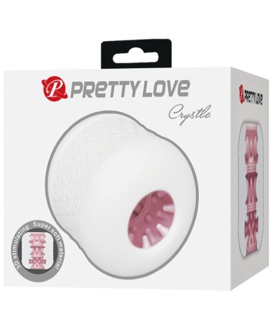 PRETTY LOVE CRYSTLE MASTURBADOR MASCULINO BLANCO