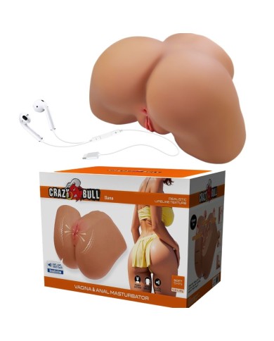 CRAZY BULL ILANA TRASERO FEMENINO REALISTA VIBRADOR SUCCIONADOR CON SONIDO 68 KG