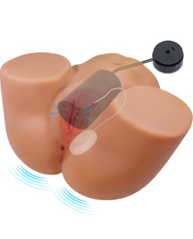 CRAZY BULL ILANA TRASERO FEMENINO REALISTA VIBRADOR SUCCIONADOR CON SONIDO 68 KG