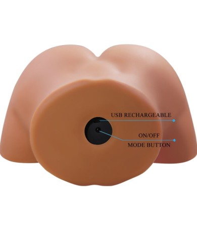 CRAZY BULL ILANA TRASERO FEMENINO REALISTA VIBRADOR SUCCIONADOR CON SONIDO 68 KG