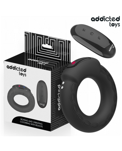 ADDICTED TOYS ANILLO PENE VIBRADOR EFECTO CALOR CONTROL REMOTO