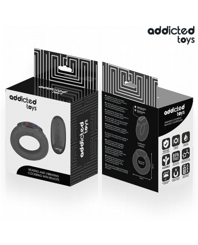 ADDICTED TOYS ANILLO PENE VIBRADOR EFECTO CALOR CONTROL REMOTO