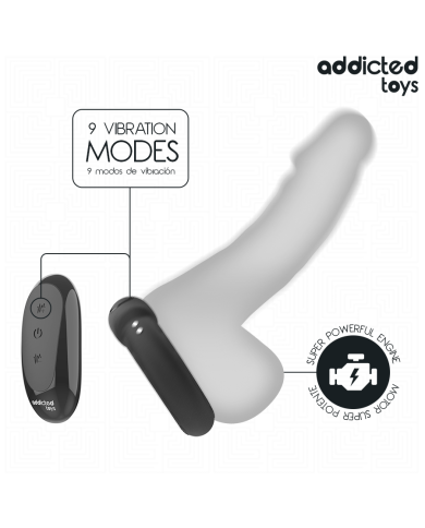 ADDICTED TOYS ANILLO PENE VIBRADOR EFECTO CALOR CONTROL REMOTO