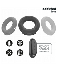 ADDICTED TOYS ANILLO PENE VIBRADOR EFECTO CALOR CONTROL REMOTO