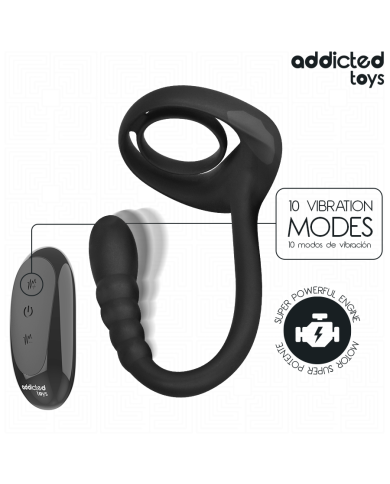 ADDICTED TOYS ANILLO PENE VIBRADOR PUNTOP CONTROL REMOTO