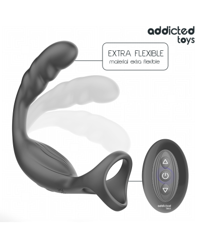 ADDICTED TOYS ANILLO DOBLE VIBRADOR PROSTATICO CONTROL REMOTO