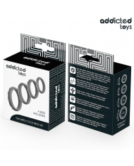 ADDICTED TOYS SET ANILLOS PENE TEXTURIZADOS 4 TAMANOS