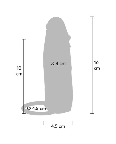 GET REAL FUNDA HYDRATED SKIN DE SILICONA PARA PENE CARAMELO 16 CM