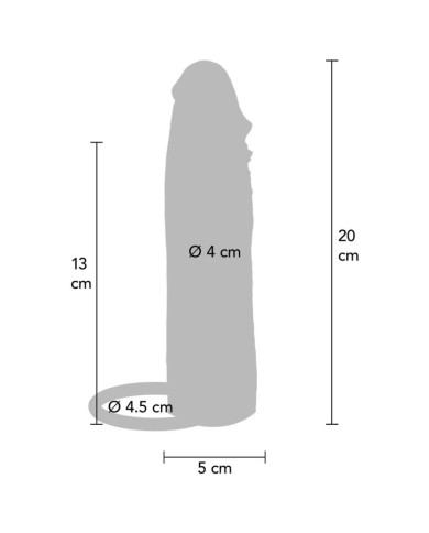 GET REAL FUNDA HYDRATED SKIN DE SILICONA CON VIBRACION PARA PENE CARAMELO 20 CM