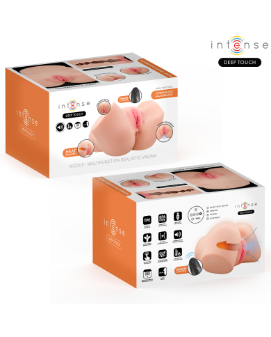 INTENSE DEEP TOUCH NICOLE MASTURBADOR VAGINA CON EFECTO SUCCION CALOR VIBRACION Y VOZ CON CONTROL REMOTO 53 KG