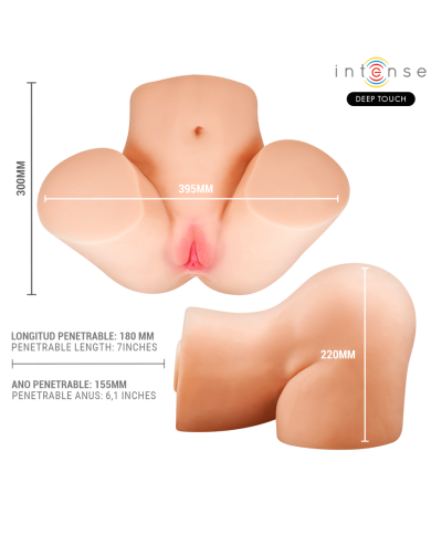 INTENSE DEEP TOUCH JULIA MASTURBADOR VAGINA CON EFECTO SUCCION CALOR VIBRACION Y VOZ CON CONTROL REMOTO 9 KG