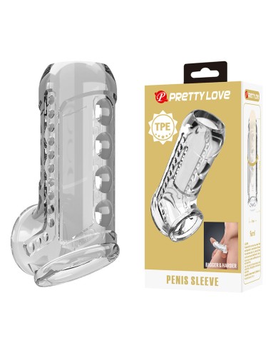 PRETTY LOVE FUNDA PARA PENE TEXTURIZADA TRANSPARENTE