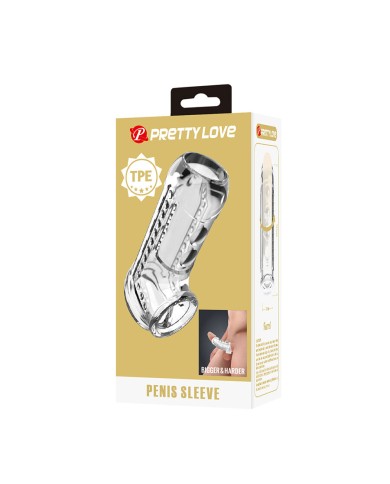 PRETTY LOVE FUNDA PARA PENE TEXTURIZADA TRANSPARENTE