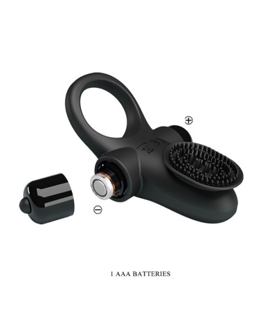 PRETTY LOVE ANILLO VIBRADOR II PARA PENE NEGRO PRETTY LOVE ANILLO VIBRADOR II PARA PENE NEGRO