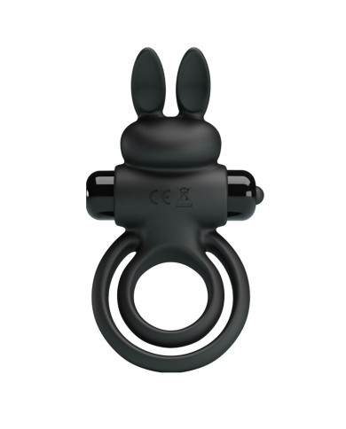 PRETTY LOVE ANILLO VIBRADOR III CONEJO PARA PENE NEGRO PRETTY LOVE ANILLO VIBRADOR III CONEJO PARA PENE NEGRO