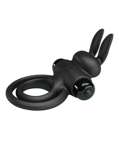 PRETTY LOVE ANILLO VIBRADOR III CONEJO PARA PENE NEGRO PRETTY LOVE ANILLO VIBRADOR III CONEJO PARA PENE NEGRO
