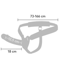 HIDDEN DESIRE INFERNO STRAP ON FUNDA PARA PENE CON VIBRACION 18 CM