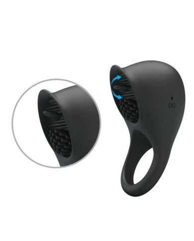 PRETTY LOVE ANILLO VIBRADOR PARA PENE CON LENGUA NEGRO PRETTY LOVE ANILLO VIBRADOR PARA PENE CON LENGUA NEGRO