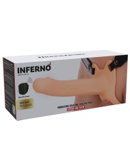 HIDDEN DESIRE INFERNO STRAP ON FUNDA PARA PENE CON VIBRACION 20 CM